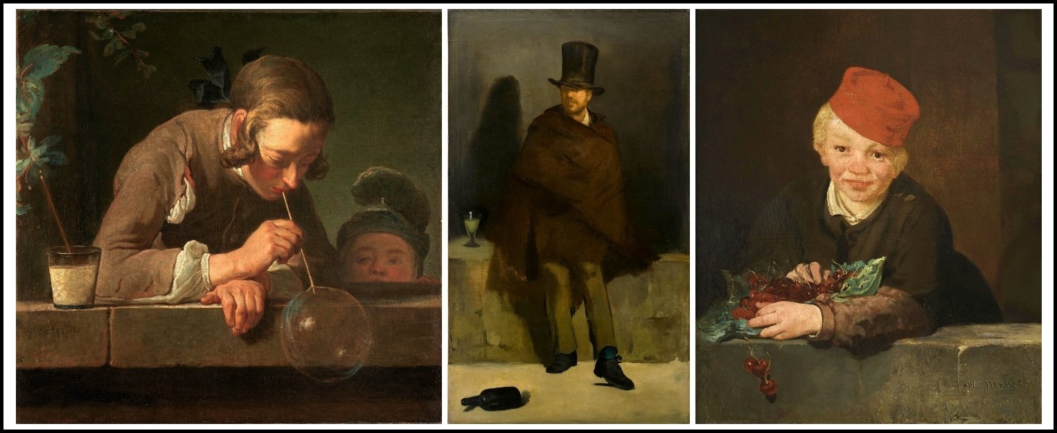 8-chardin-soap-bubbles-manet-absinthe-drinker-boy-cherries