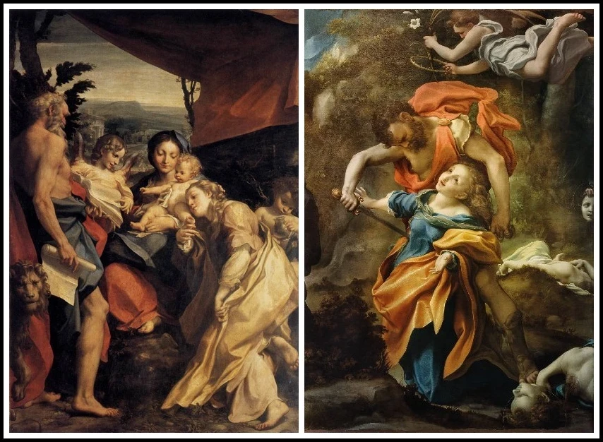 22-correggio-madonna-child-saint-jerome-1528-martyrdom-st-placido-st-flavia-1524